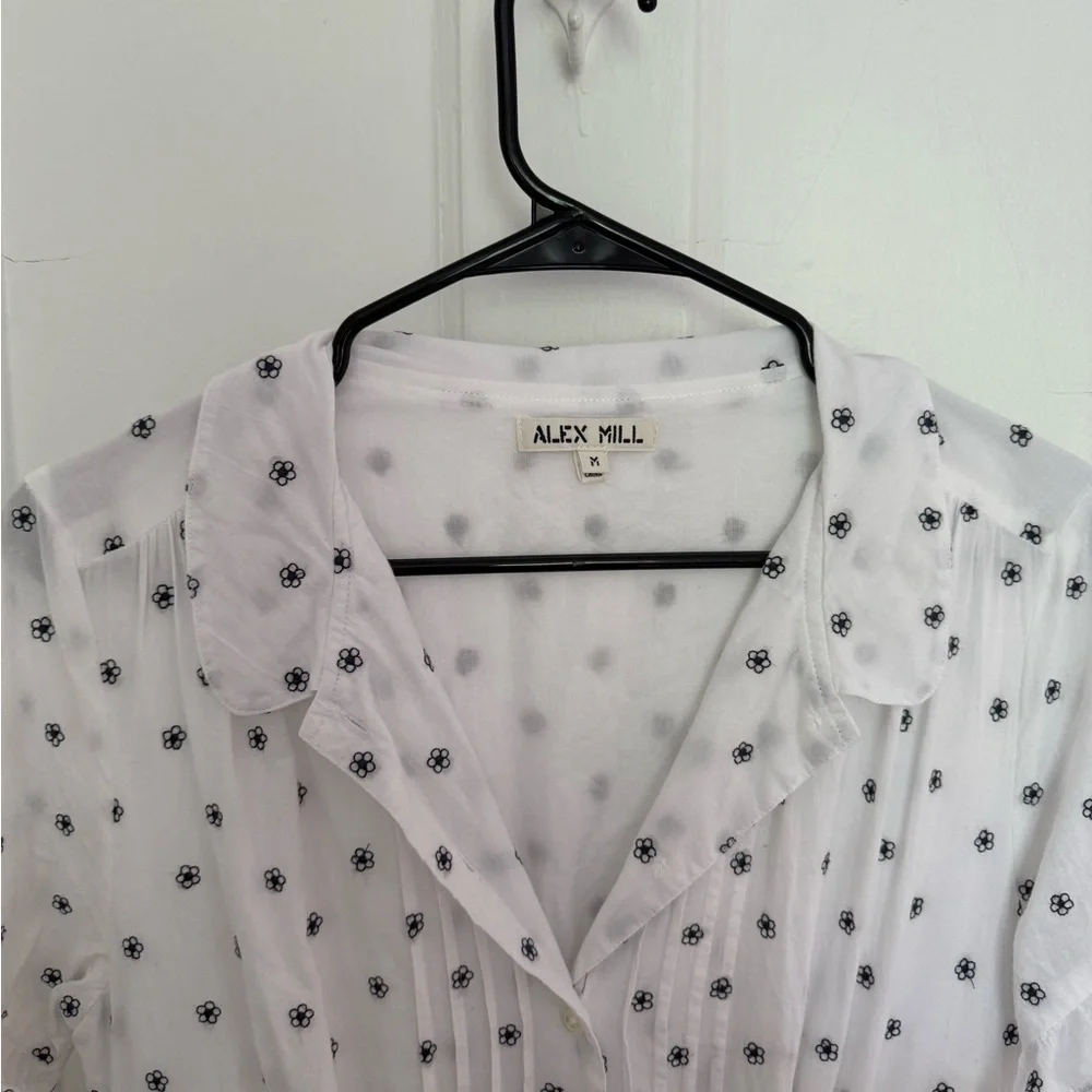 Alex Mill Daisy Field Dress in White Size M - Picture 4 of 6